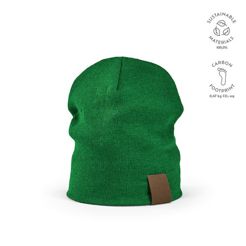 verde oscuro Gorro Marley de rPET. Con parche personalizable