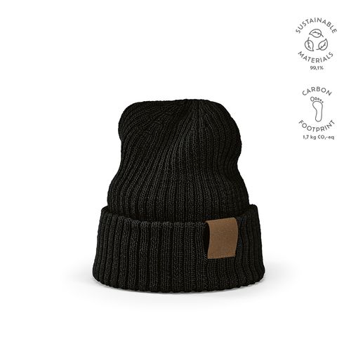 Bonnet Cobain en rPET et laine. Patch personnalisable