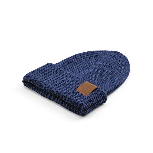 blue Gorro Cobain de rPET y lana. Con parche personalizable
