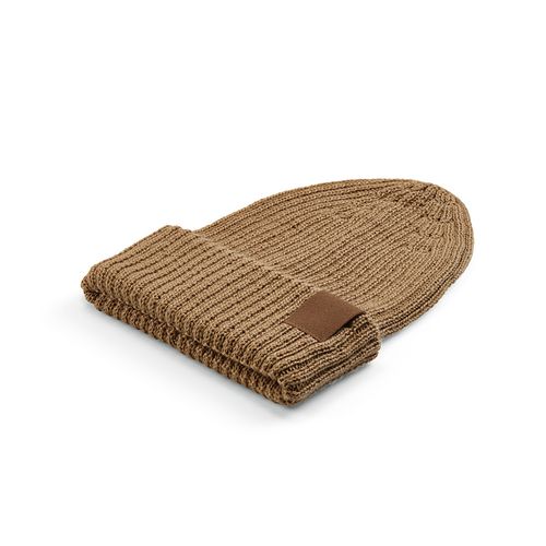 camel Gorro Cobain de rPET y lana. Con parche personalizable