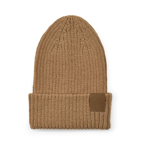 camel Gorro Cobain de rPET y lana. Con parche personalizable