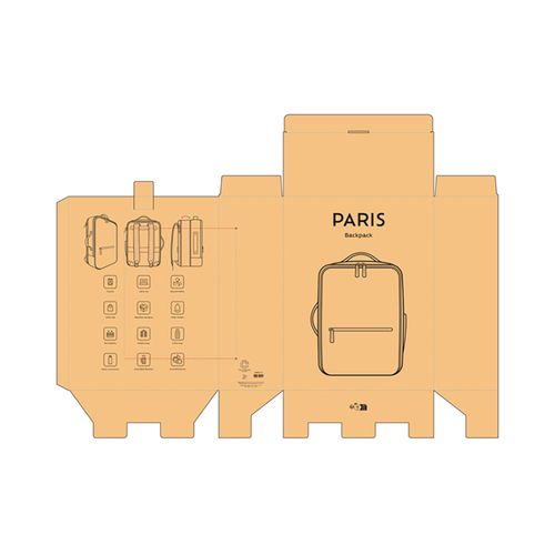 Sac à dos Paris 20L rCuir. Poche ordinateur 17"