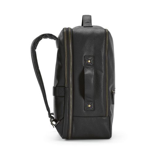 black Mochila Paris; 20L, de piel reciclada, para portátil de 17