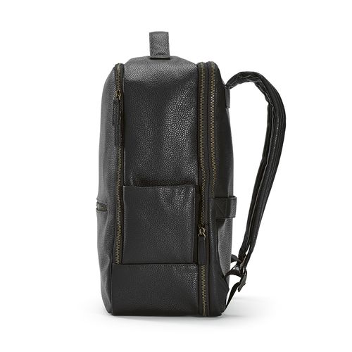 black Mochila Paris; 20L, de piel reciclada, para portátil de 17