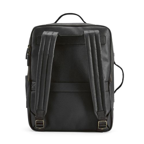 black Mochila Paris; 20L, de piel reciclada, para portátil de 17