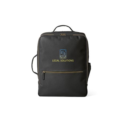 black Mochila Paris; 20L, de piel reciclada, para portátil de 17
