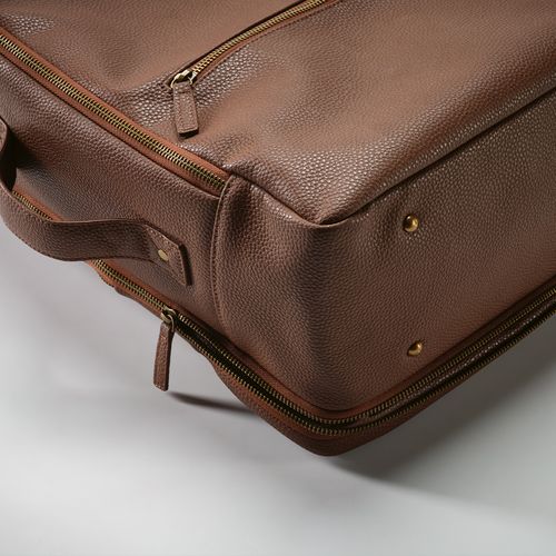 marrón oscuro Mochila Paris; 20L, de piel reciclada, para portátil de 17