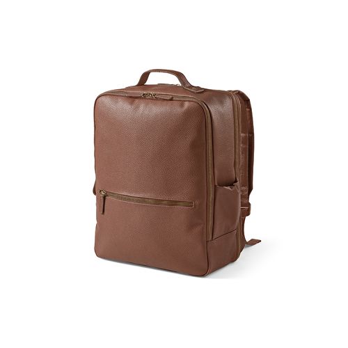 marrón oscuro Mochila Paris; 20L, de piel reciclada, para portátil de 17