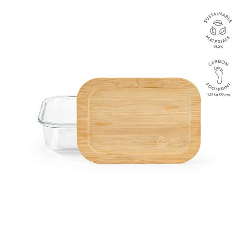 Boîte repas Van Gogh 500,verre borosilicaté et bambou 520 ml