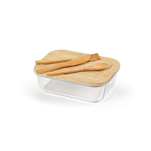 Boîte repas Van Gogh 500,verre borosilicaté et bambou 520 ml