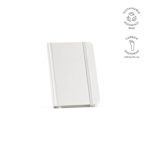 white Libreta Marquez A6 de tapa dura. 196 hojas recicladas de 70 gsm
