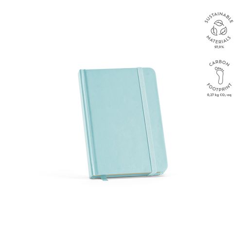 azul / blanco pastel Libreta Marquez A6 de tapa dura. 196 hojas recicladas de 70 gsm