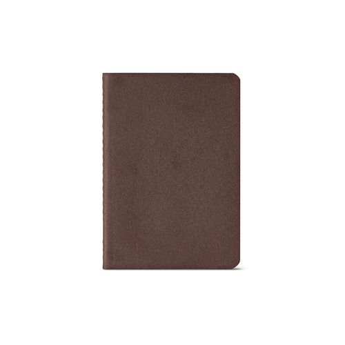 marrón Cuaderno Bronte A6 de tapa blanda de cartón reciclado.