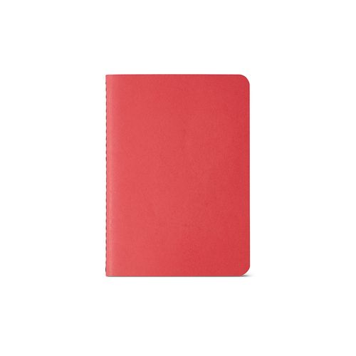red Cuaderno Bronte A6 de tapa blanda de cartón reciclado.