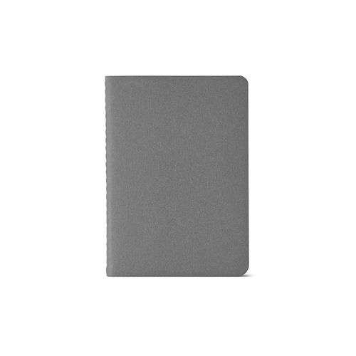 gray Cuaderno Bronte A6 de tapa blanda de cartón reciclado.