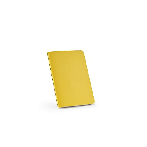amarillo oscuro Cuaderno Bronte A6 de tapa blanda de cartón reciclado.