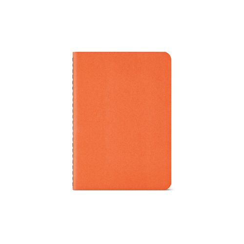 orange Cuaderno Bronte A6 de tapa blanda de cartón reciclado.