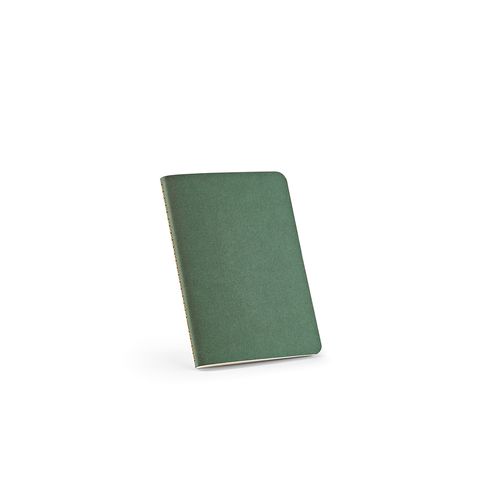 verde oscuro Cuaderno Bronte A6 de tapa blanda de cartón reciclado.