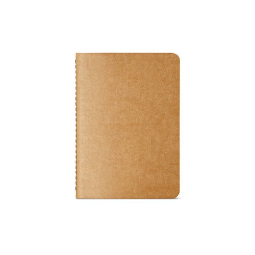 Cuaderno Bronte A6 de tapa blanda de cartón reciclado.