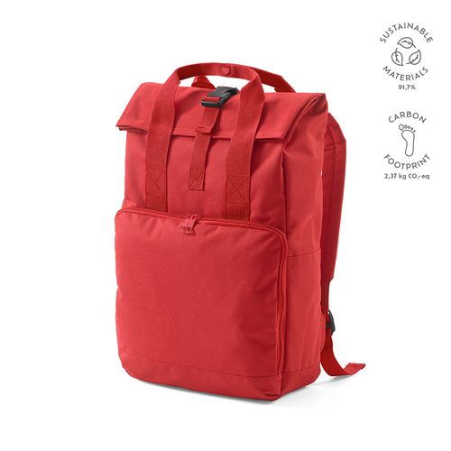 Sac à dos Warsaw 20L rPET. Fermeture enroulable avec boucle.