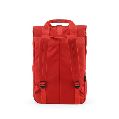 red Mochila Warsaw de 20 l de rPET. Cierre roll top con hebilla
