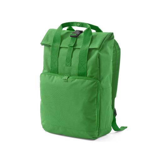 green Mochila Warsaw de 20 l de rPET. Cierre roll top con hebilla