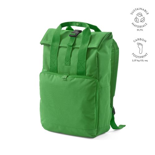 Sac à dos Warsaw 20L rPET. Fermeture enroulable avec boucle.