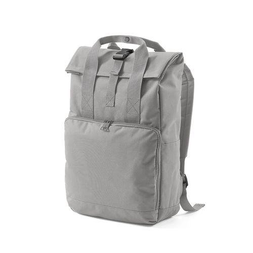 gris claro Mochila Warsaw de 20 l de rPET. Cierre roll top con hebilla