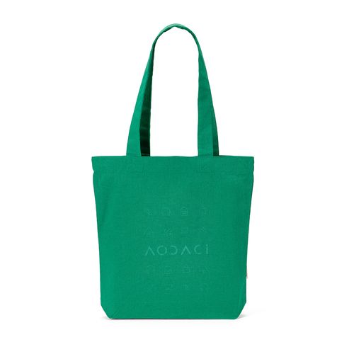 green Bolsa de compra Logan; rCotton de 280 gsm Asas de 65 cm y fuelle