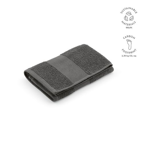gris oscuro Toalla Donatello M; algodón reciclado 370 gsm. Made in Portugal