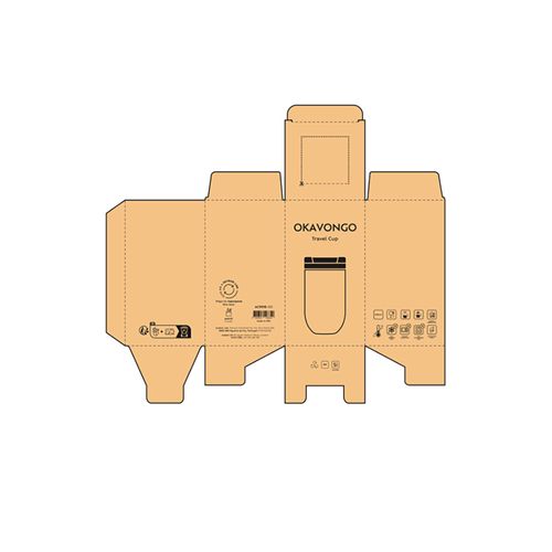 Vaso de viaje Okavango; rInox , 430 ml. Doble pared , hermético