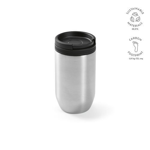 black Vaso de viaje Okavango; rInox , 430 ml. Doble pared , hermético