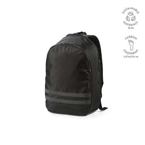 Mochila Sydney de 18 l de rPET. Dos reflectantes. Para PC de 17