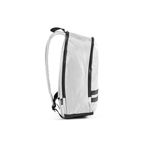 white Mochila Sydney de 18 l de rPET. Dos reflectantes. Para PC de 17