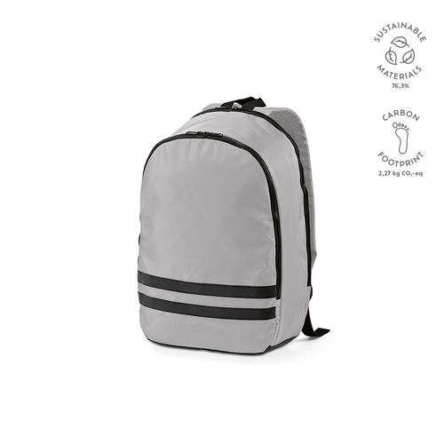 Mochila Sydney de 18 l de rPET. Dos reflectantes. Para PC de 17