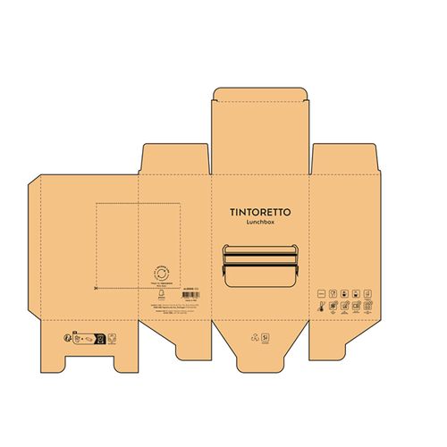 Boîte repas Tintoretto rInox 1240 ml,2 niveaux,fermeture latérale