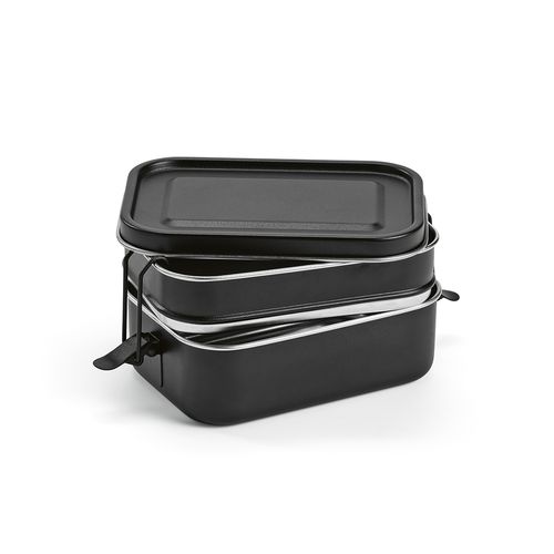 Boîte repas Tintoretto rInox 1240 ml,2 niveaux,fermeture latérale