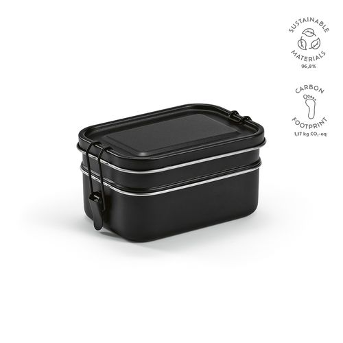 Boîte repas Tintoretto rInox 1240 ml,2 niveaux,fermeture latérale