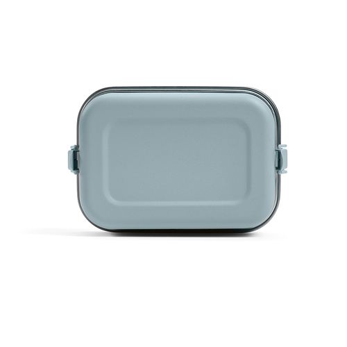 azul mate Fiambrera Tintoretto; rInox, 1240 ml. 2 espacios con cierre clip