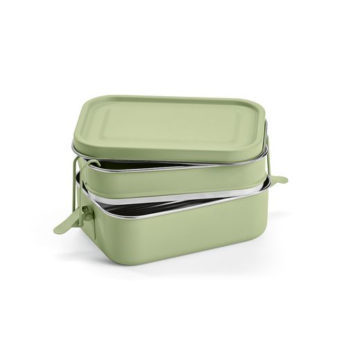 Boîte repas Tintoretto rInox 1240 ml,2 niveaux,fermeture latérale