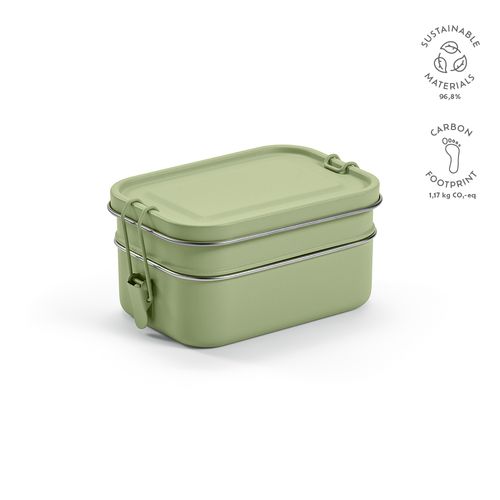 Boîte repas Tintoretto rInox 1240 ml,2 niveaux,fermeture latérale