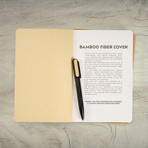 Carnet Cervantes couverture en bambou, 196p 70g/m²