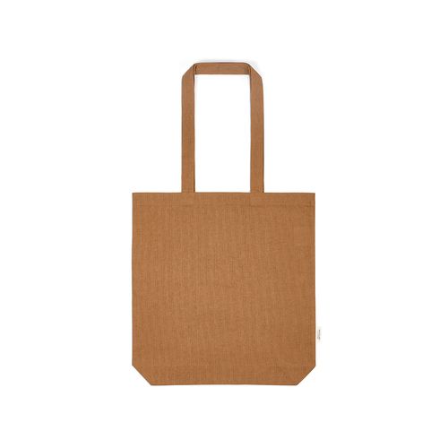 marrón Bolsa de compra Elbrus; rCotton de 220 gsm. Asas 65 cm y fuelle