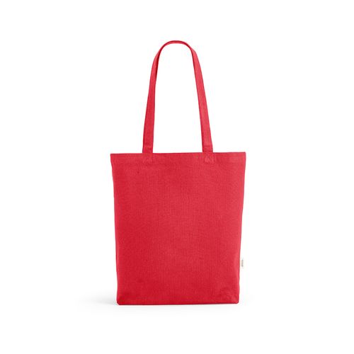red Bolsa de compra Elbrus; rCotton de 220 gsm. Asas 65 cm y fuelle