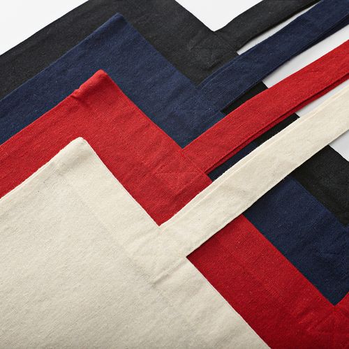 red Bolsa de compra Elbrus; rCotton de 220 gsm. Asas 65 cm y fuelle