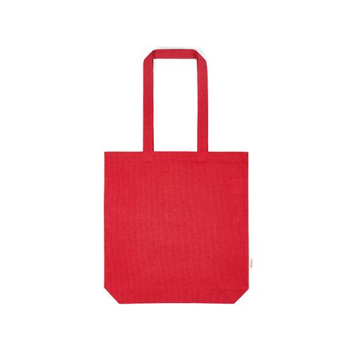 red Bolsa de compra Elbrus; rCotton de 220 gsm. Asas 65 cm y fuelle