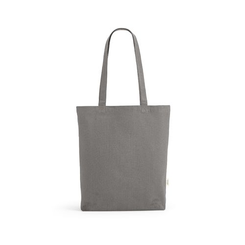 gray Bolsa de compra Elbrus; rCotton de 220 gsm. Asas 65 cm y fuelle