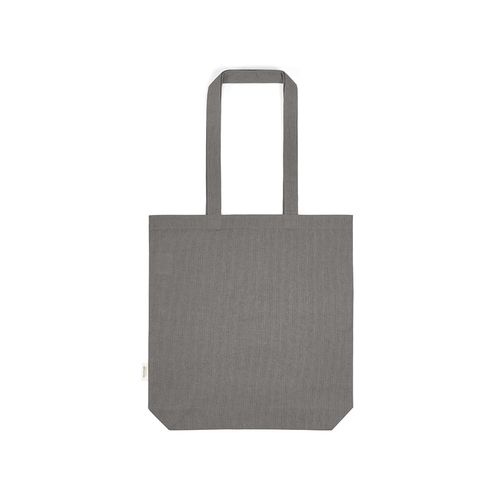 gray Bolsa de compra Elbrus; rCotton de 220 gsm. Asas 65 cm y fuelle