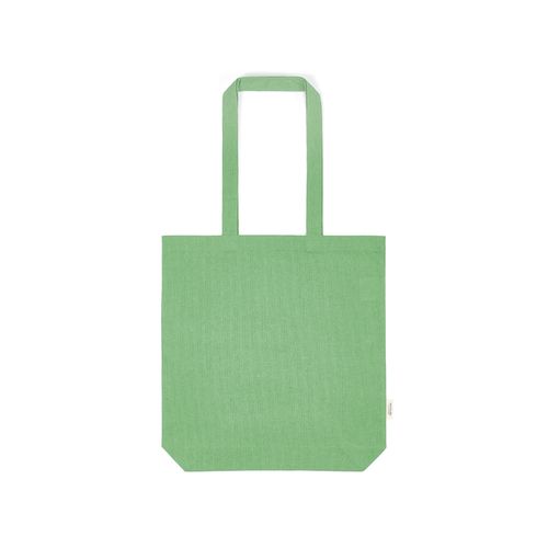 verde claro Bolsa de compra Elbrus; rCotton de 220 gsm. Asas 65 cm y fuelle