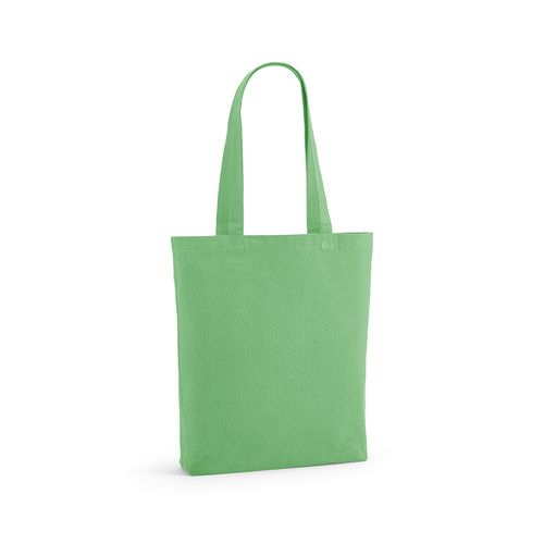 verde claro Bolsa de compra Elbrus; rCotton de 220 gsm. Asas 65 cm y fuelle